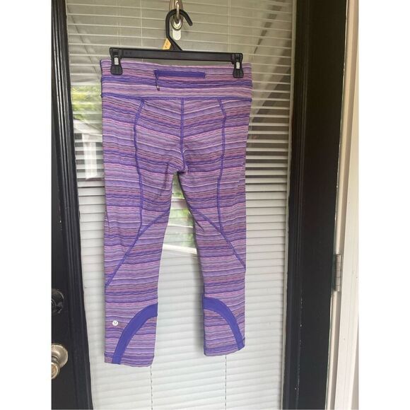 Lululemon Inspire Crop ll Capri leggings Space Dye Purple 6 - Picture 10 of 16
